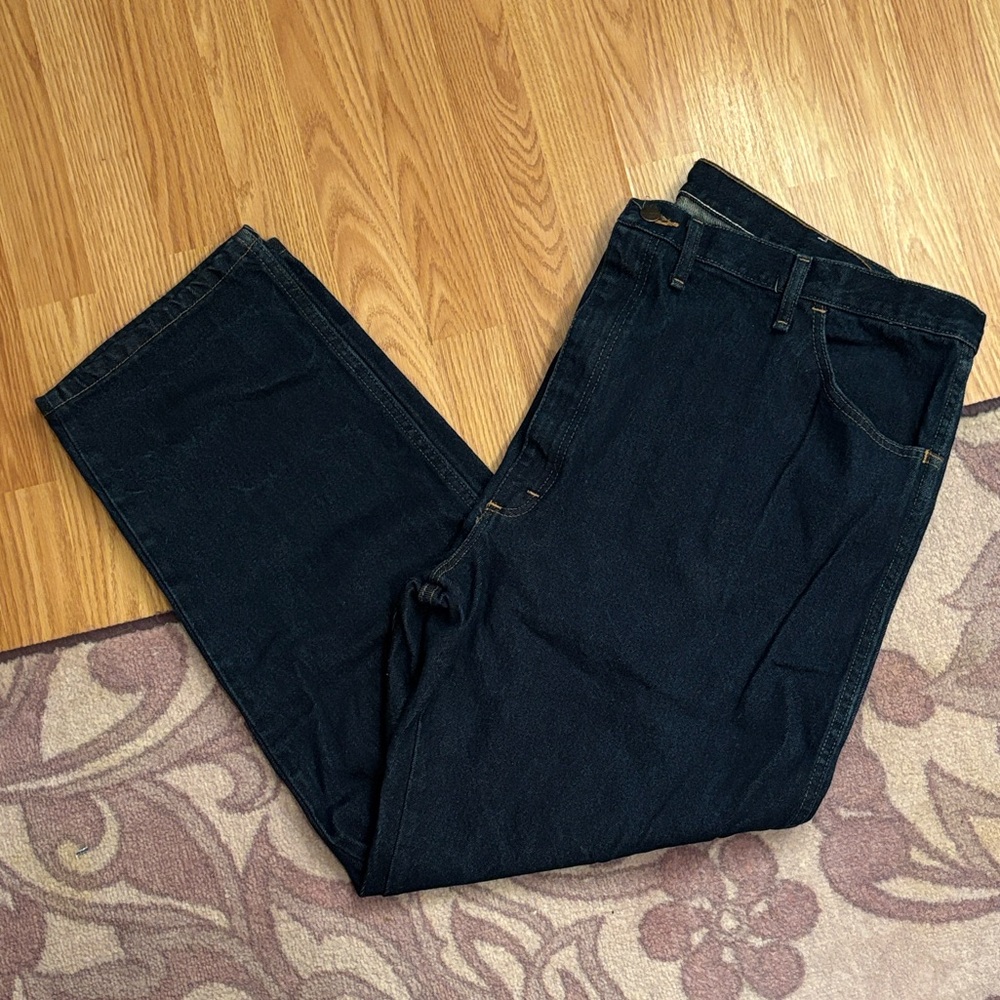 Rustler Men's Dark Blue Straight Jeans